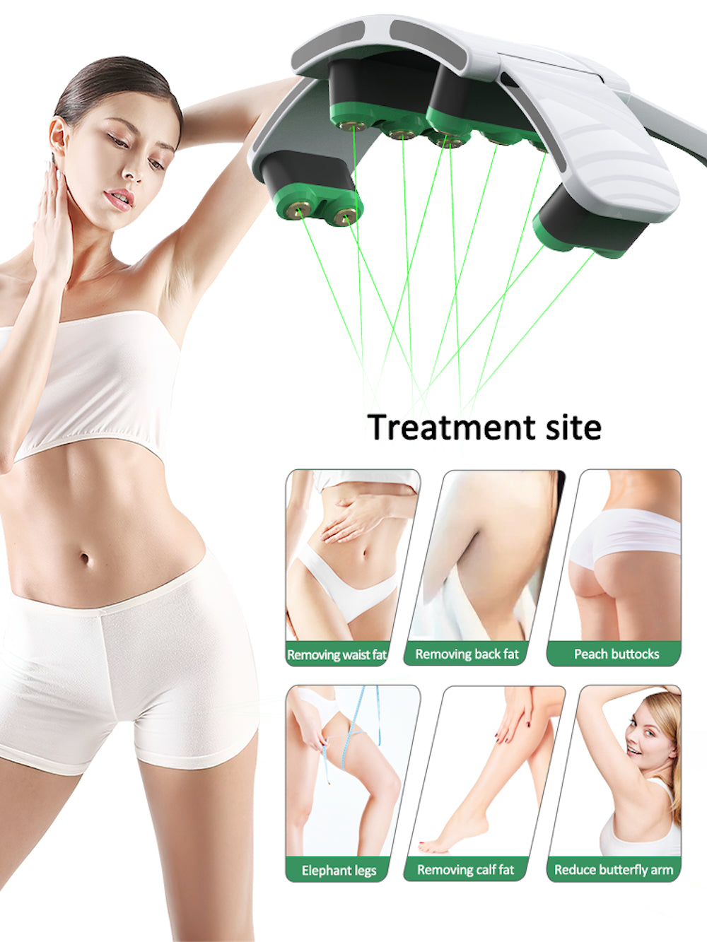 Popular 10D Maxlipo Therapy 532nm Green Light Skin Lifting Fat Burning Weight Loss Body Massage Roller Machine for Beauty Salon