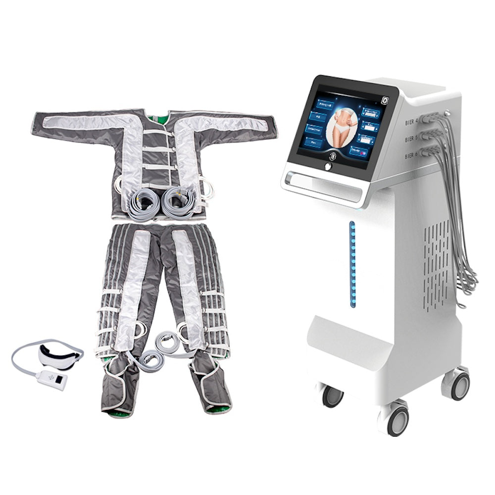 New IR Pressotherapy Body Massage Slimming Muscle Stimulate Lymphatic Drainage Therapy Full Set Jacket Pants