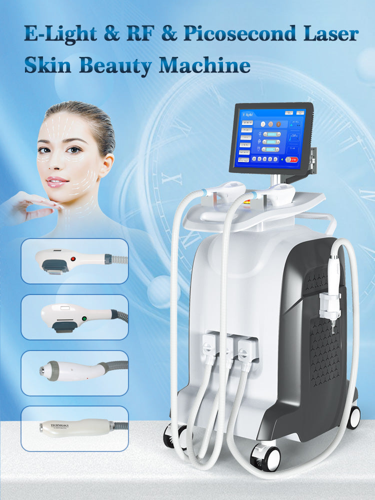 Professional RF IPL PicoLaser Tattoo Remove Machine Permanent Hair Removal E-light OPT Painless Skin Rejuvenation RF Tightening Depilator