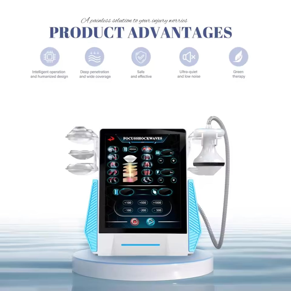 Focus Shockwave Eswt High Intensity Focused Shock Wave Chiropractic Physiotherapy Machine Muscle Bone Pain Relief