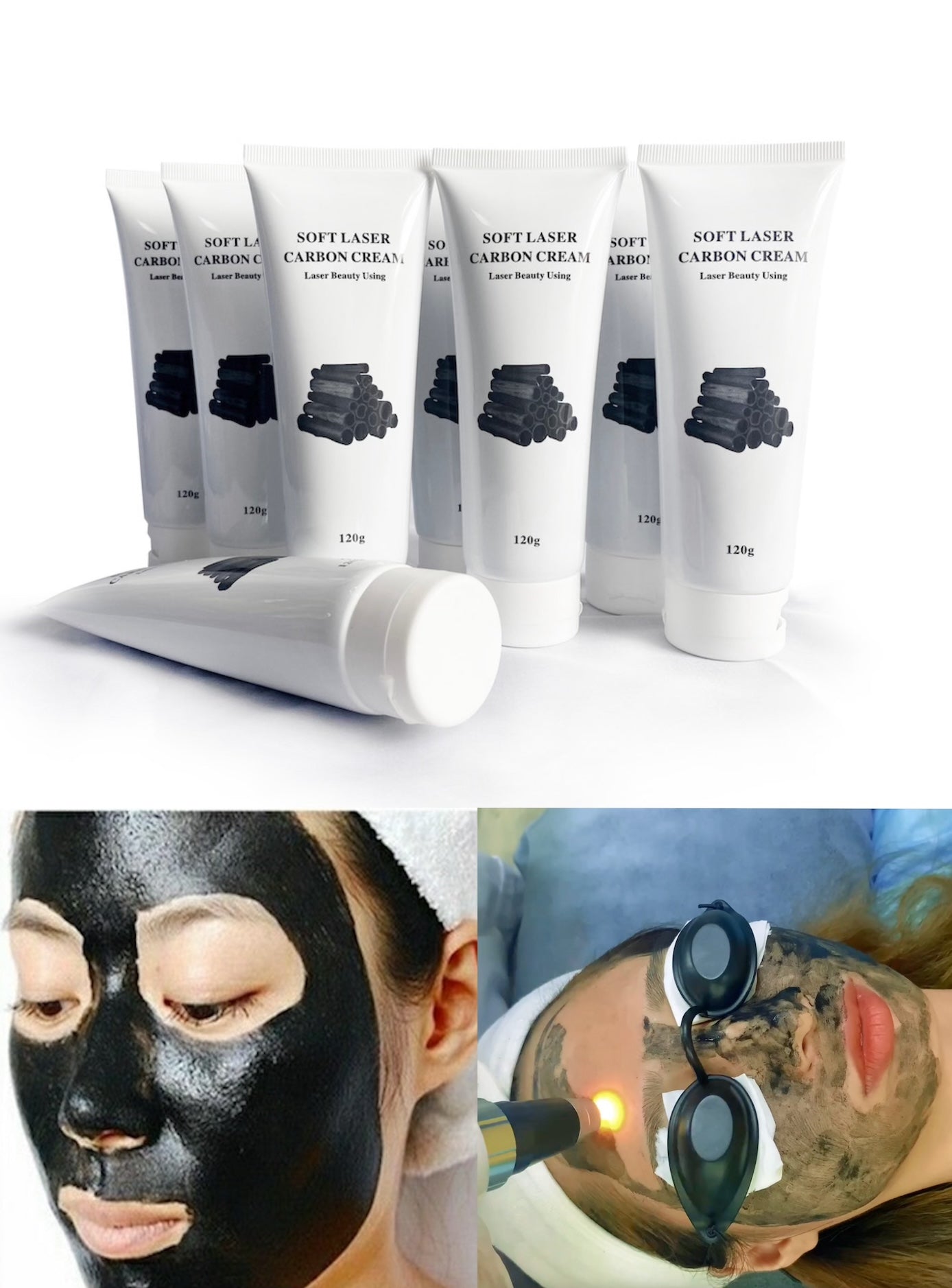 120g Carbon Cream Laser Black Doll Peeling Facial Carbon Gel Skin Deep Cleaning