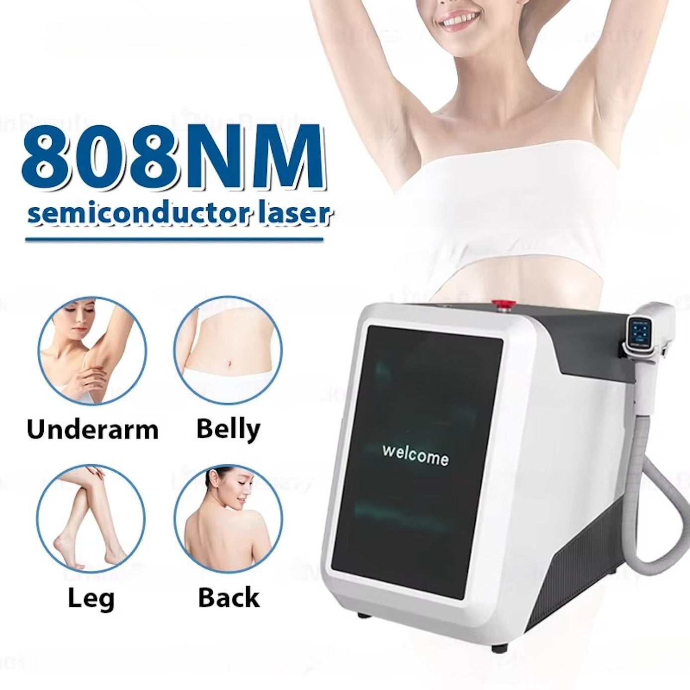 Hair Removal Diode Laser Device 810nm Laser Hair Removal 755nm/808nm/940nm/1064