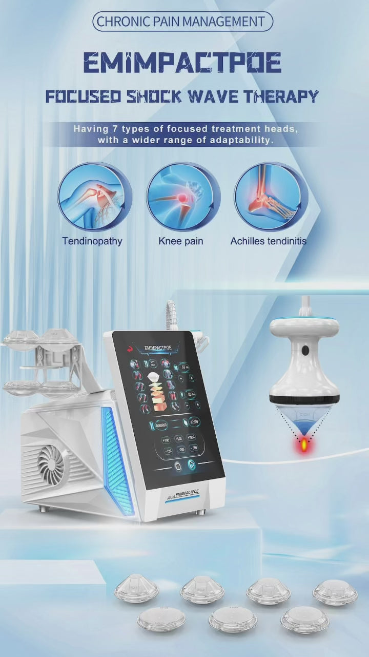 Focus Shockwave Eswt High Intensity Focused Shock Wave Chiropractic Physiotherapy Machine Muscle Bone Pain Relief