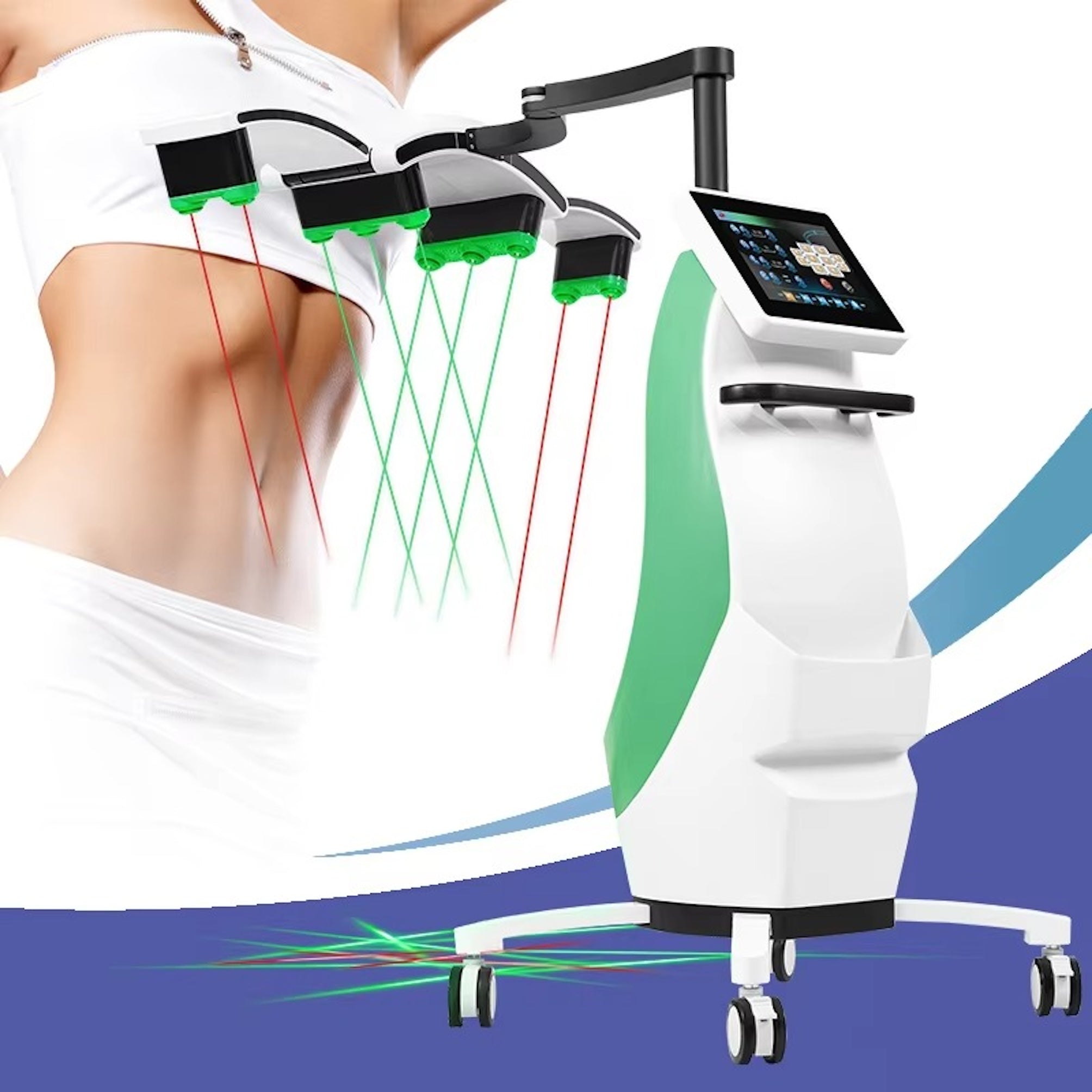 Popular 10D Maxlipo Therapy 532nm Green Light Skin Lifting Fat Burning Weight Loss Body Massage Roller Machine for Beauty Salon