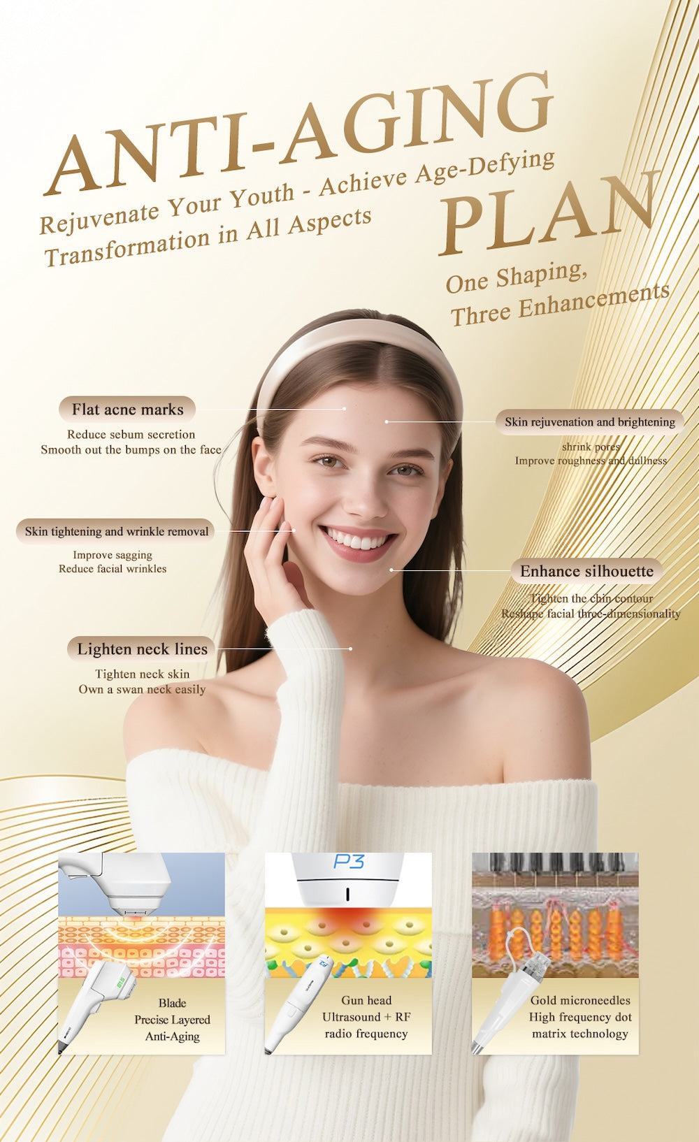 Newest Factory Price Vertical High Intensity HIFU Machine for Face Skin Tightening Fat Reduction Body Slimming US