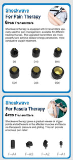 10bar Shockwave Physical Therapy Device 2in 1 Spine Pain Relief Muscle Relax Tissue Repair