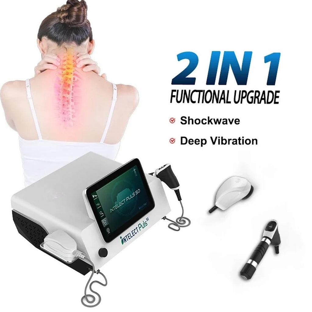 10bar Shockwave Physical Therapy Device 2in 1 Spine Pain Relief Muscle Relax Tissue Repair