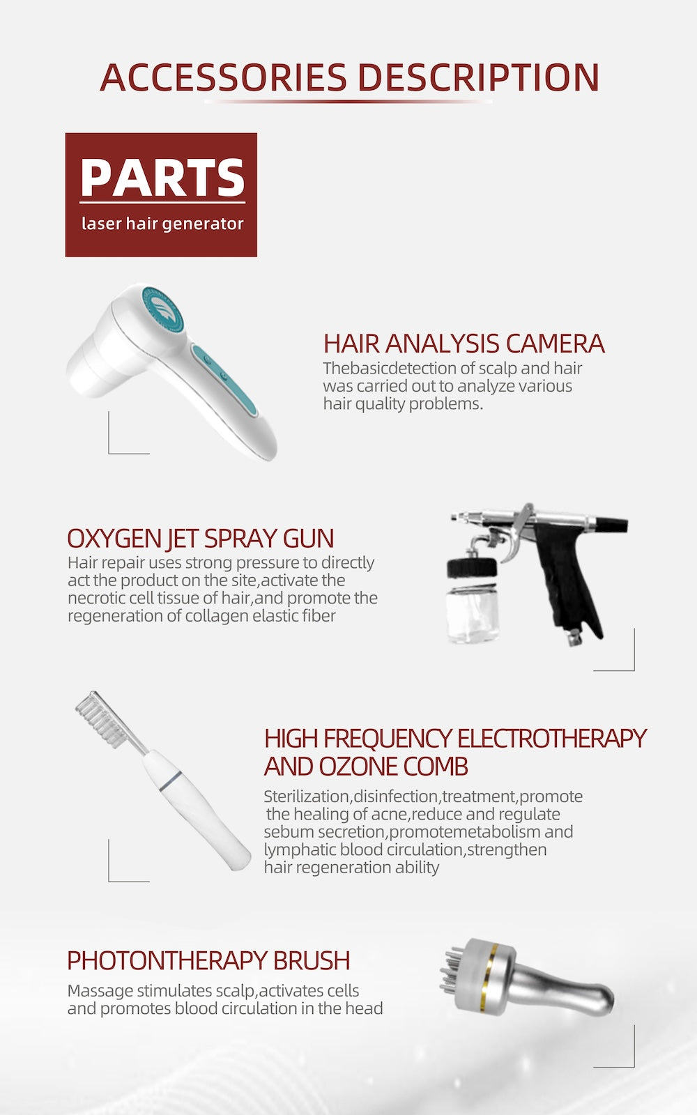 Newest Hair Loss Treatment Hair Regrowth Treatments Machine Ozone Therapy Scalp Massage Machine Receding Hairline
