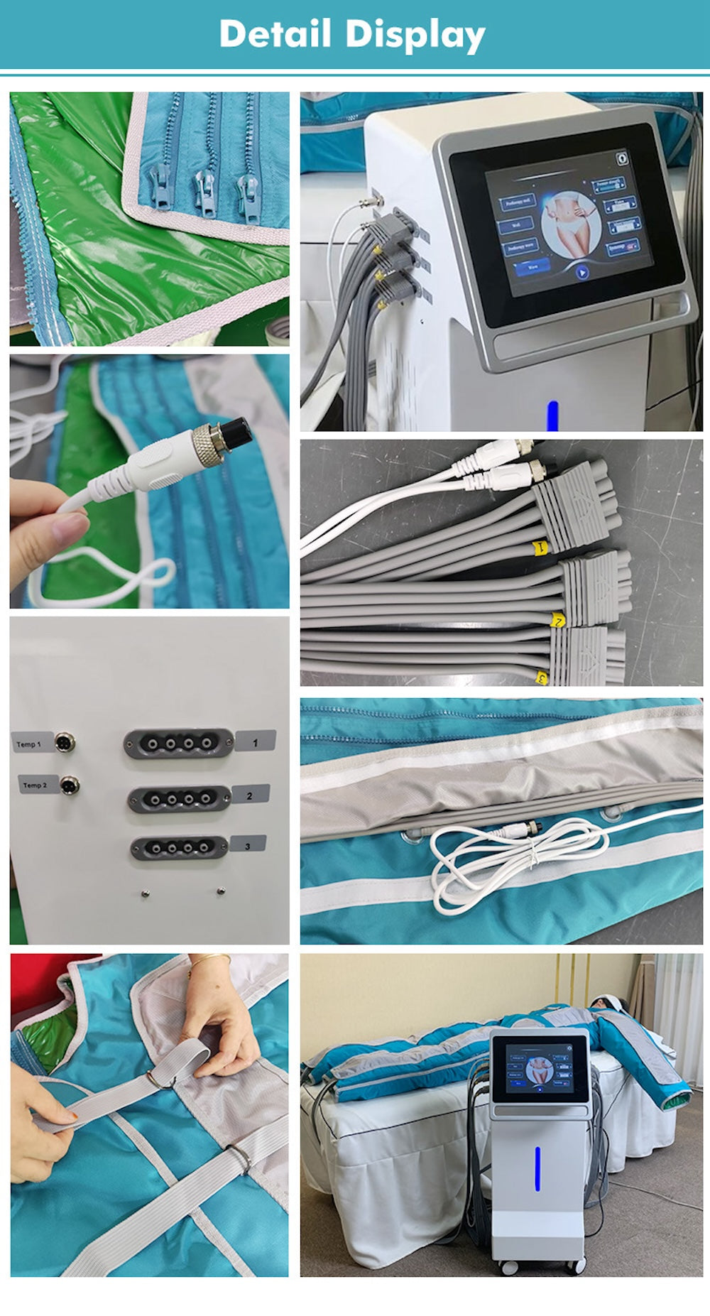 New IR Pressotherapy Body Massage Slimming Muscle Stimulate Lymphatic Drainage Therapy Full Set Jacket Pants