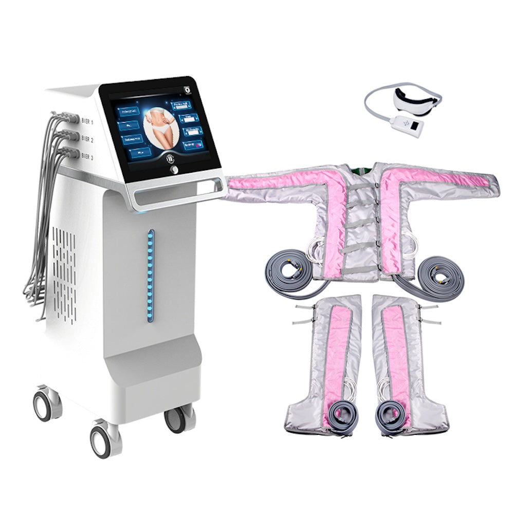 New IR Pressotherapy Body Massage Slimming Muscle Stimulate Lymphatic Drainage Therapy Full Set Jacket Pants