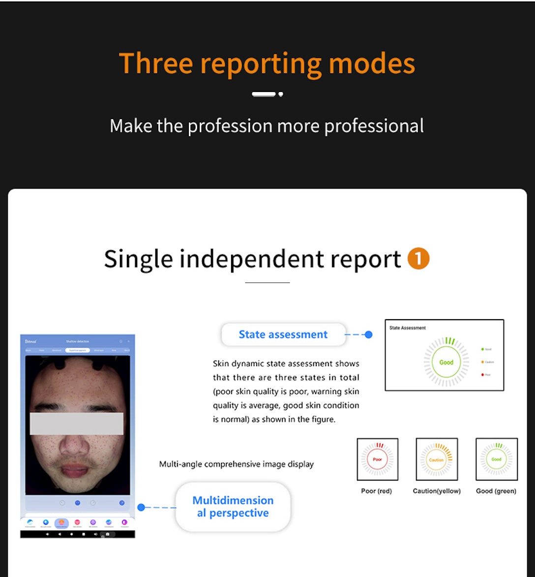 AI Dermatology Skin Analyzer Machine 3d Face Analysis Scanner