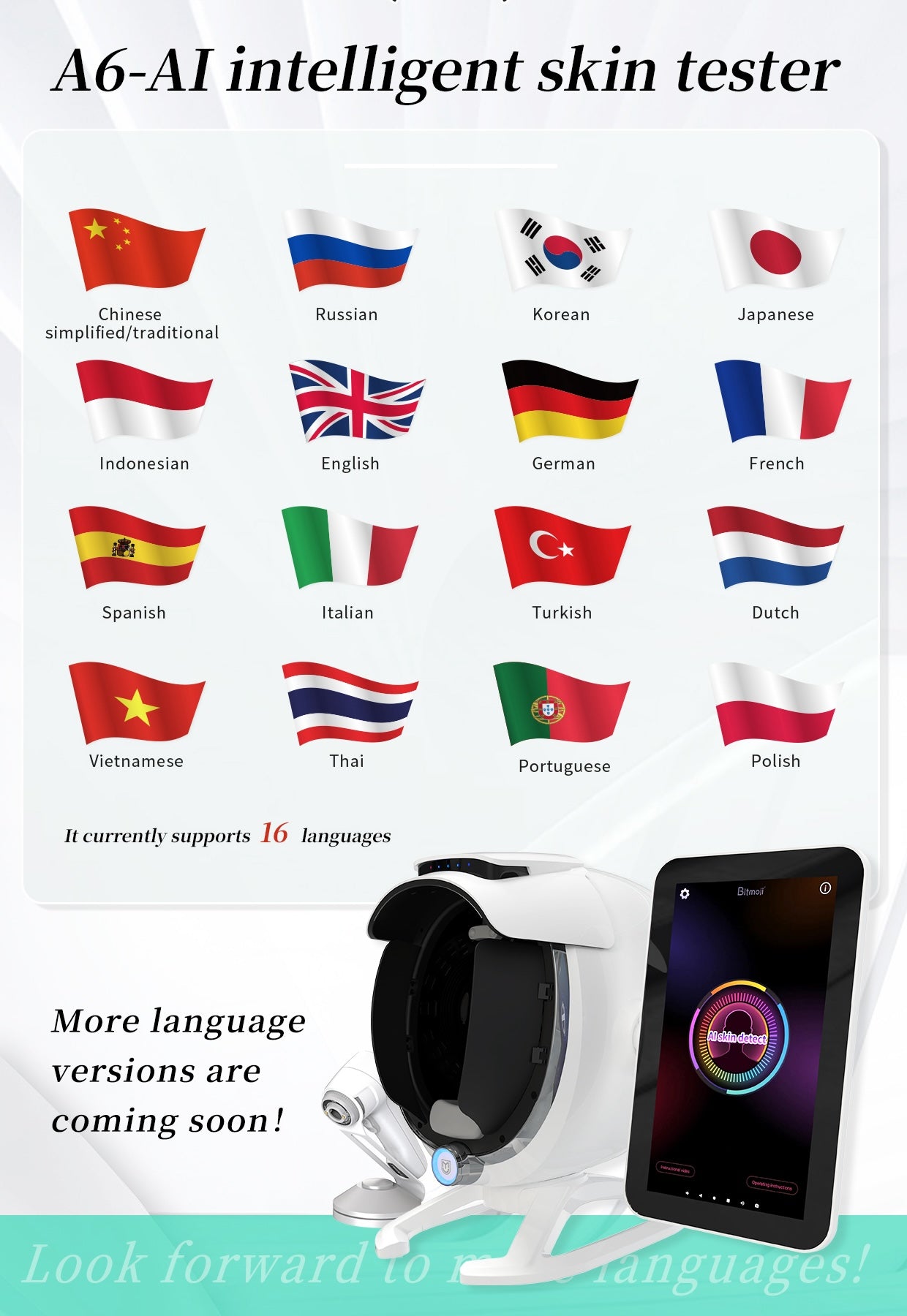 AI Dermatology Skin Analyzer Machine 3d Face Analysis Scanner