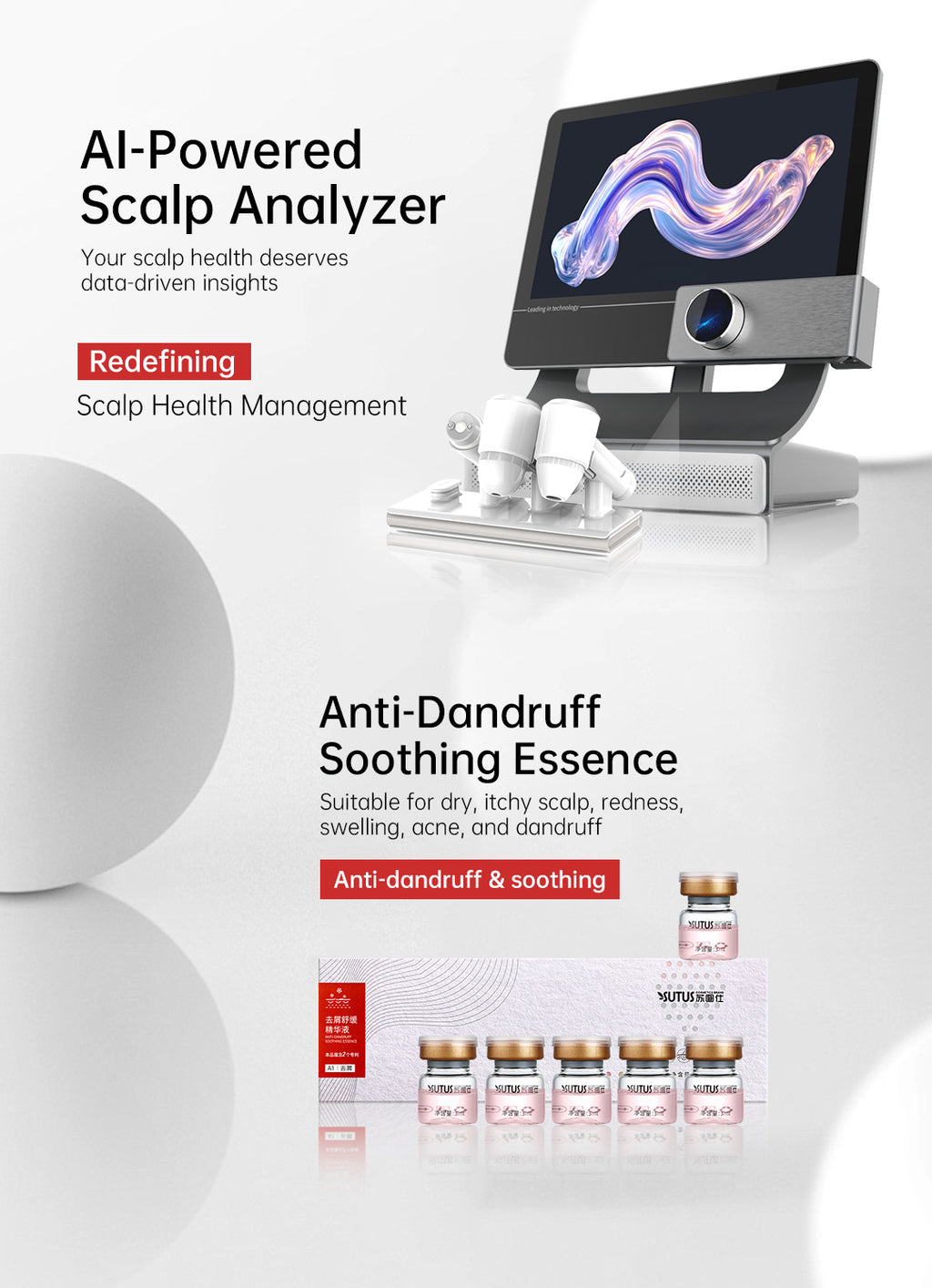AI Scalp Hair Analyzer 3 Detector 13 Type Analysis Indicators Beauty Salon Clinic Use