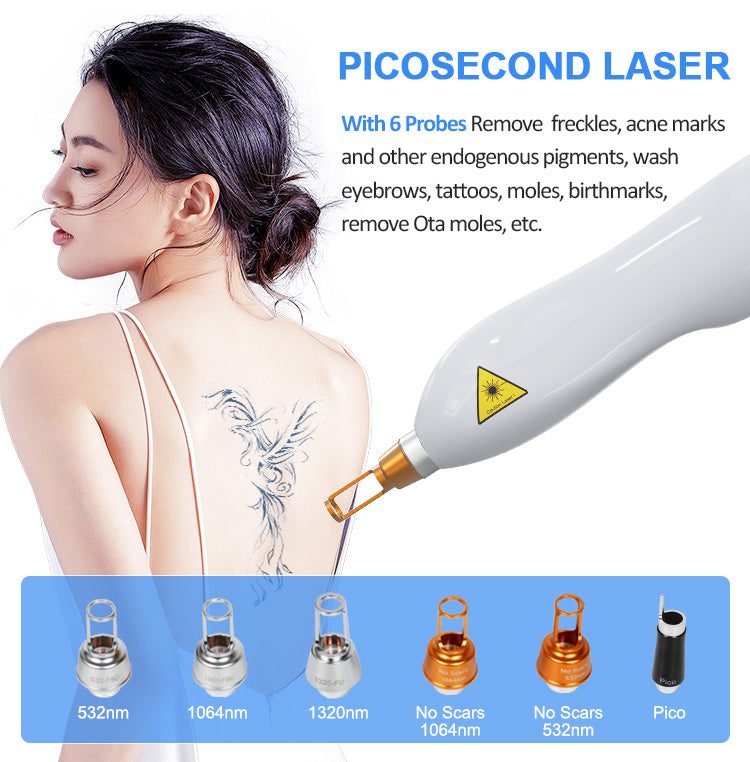 Professional RF IPL PicoLaser Tattoo Remove Machine Permanent Hair Removal E-light OPT Painless Skin Rejuvenation RF Tightening Depilator