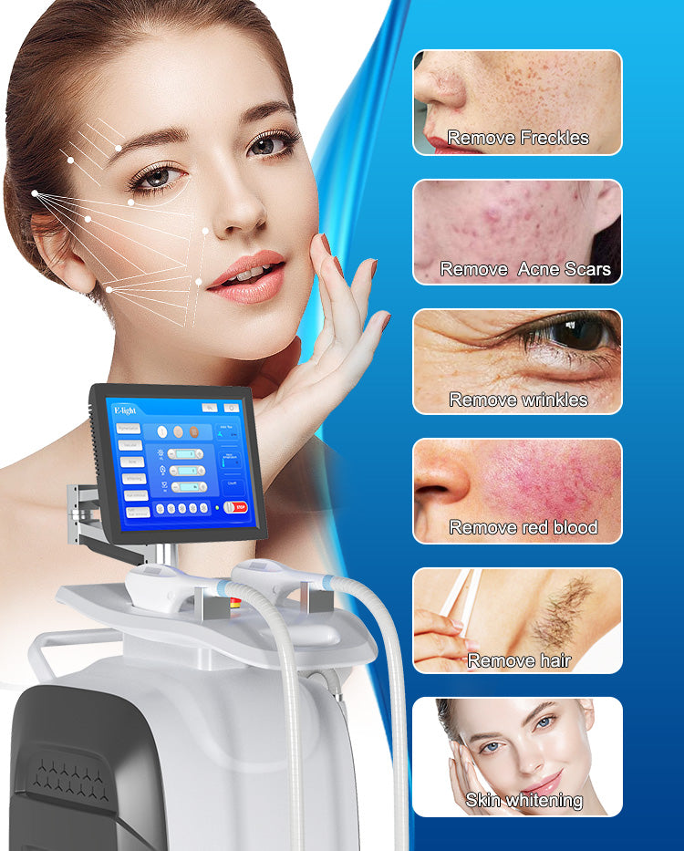 Professional RF IPL PicoLaser Tattoo Remove Machine Permanent Hair Removal E-light OPT Painless Skin Rejuvenation RF Tightening Depilator