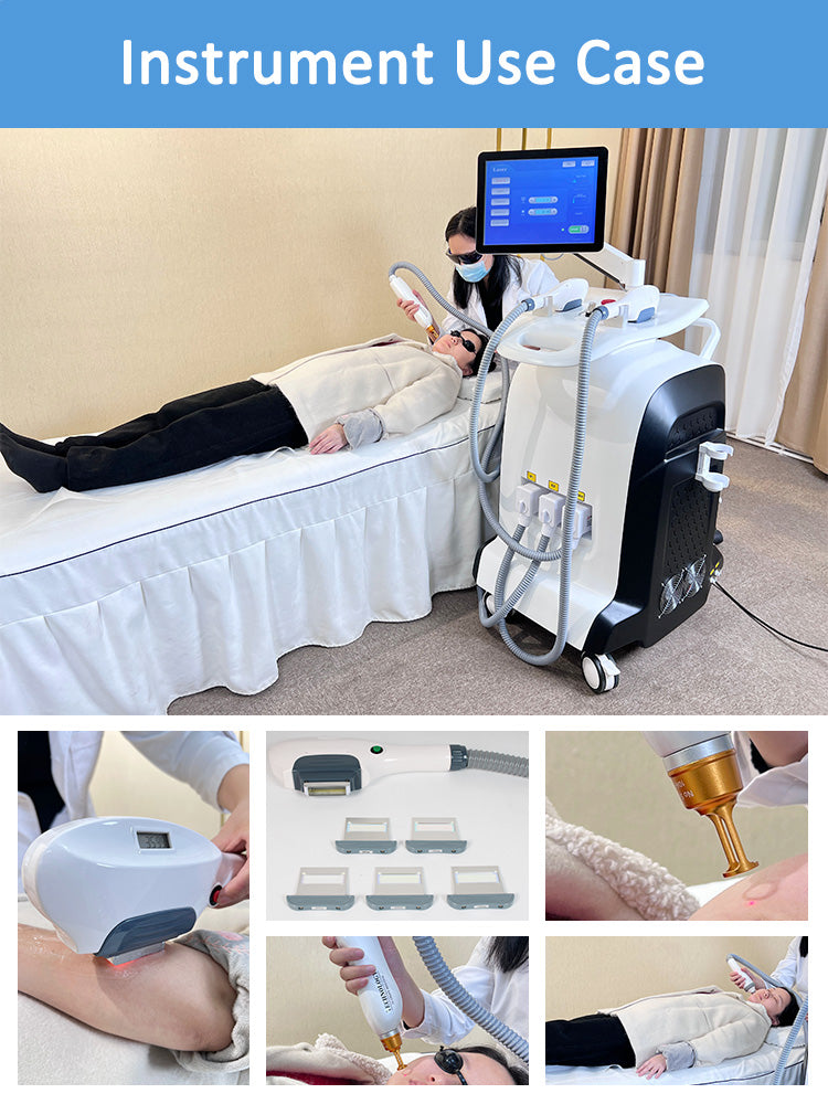 Professional RF IPL PicoLaser Tattoo Remove Machine Permanent Hair Removal E-light OPT Painless Skin Rejuvenation RF Tightening Depilator