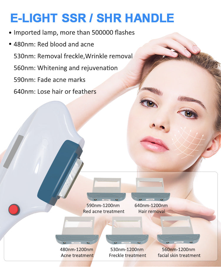 Professional RF IPL PicoLaser Tattoo Remove Machine Permanent Hair Removal E-light OPT Painless Skin Rejuvenation RF Tightening Depilator