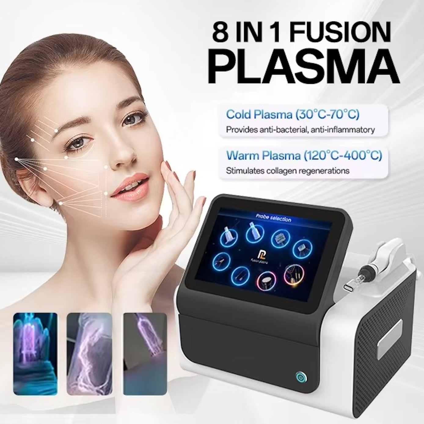 Cold Plasma Skin Care Beauty Home Use Tools Cold Plasma Instrument for Efficient Skin Rejuvenation Acne Management