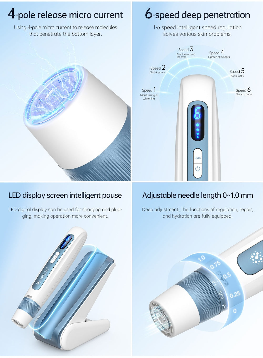 Hot Sale New H5 Hydra Pen with Serum Container Derma Micro-Needle Pen Anti-Wrinkle Wireless Derma Pen Beauty Device