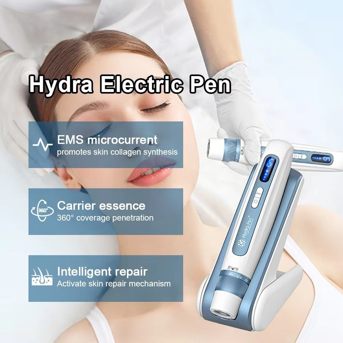 Hot Sale New H5 Hydra Pen with Serum Container Derma Micro-Needle Pen Anti-Wrinkle Wireless Derma Pen Beauty Device