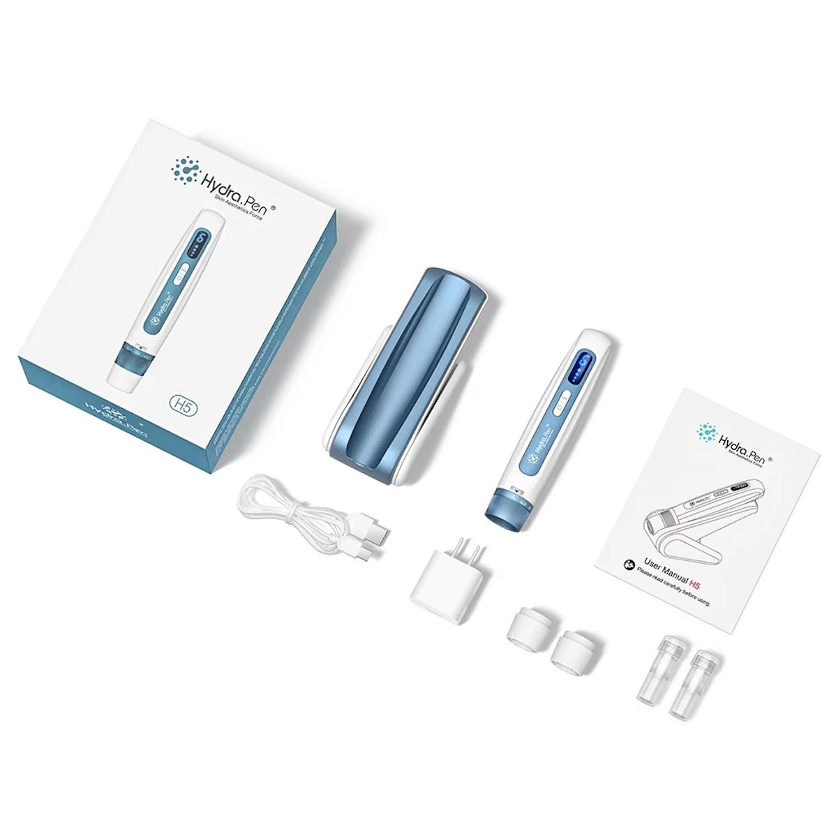 Hot Sale New H5 Hydra Pen with Serum Container Derma Micro-Needle Pen Anti-Wrinkle Wireless Derma Pen Beauty Device