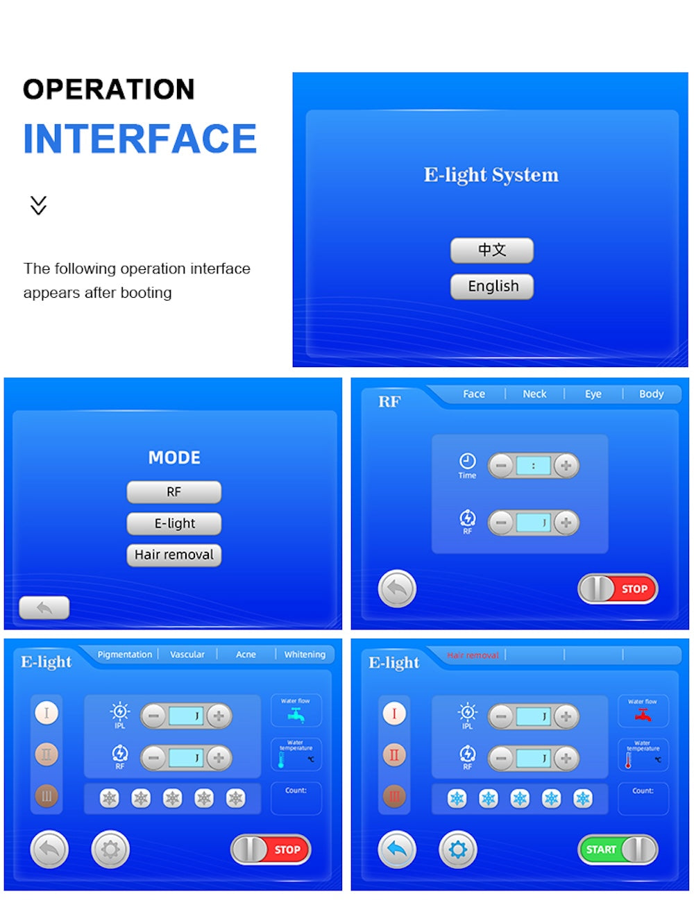 IPL OPT E-light RF 2 in 1 Permanent Hair Removal Epilator E-light Skin Rejuvenation RF Wrinkle Removal Skin Whitening