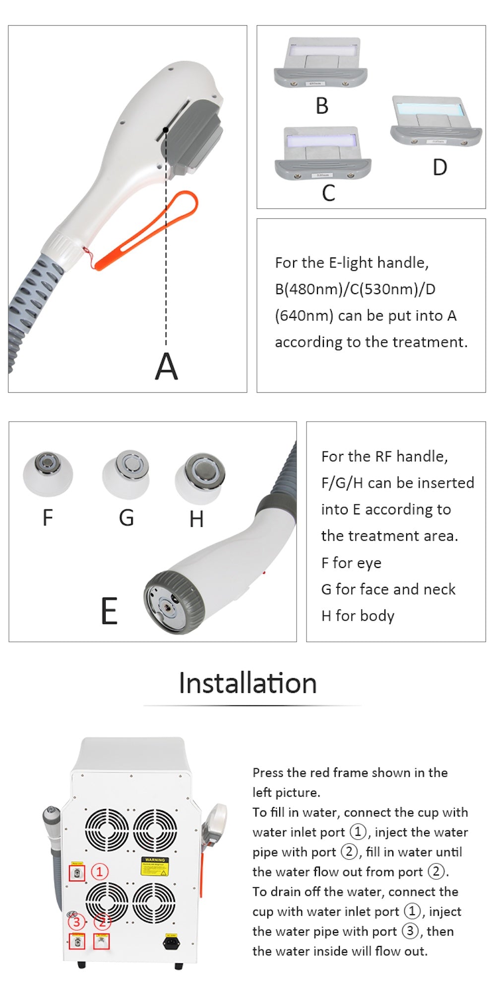 IPL OPT E-light RF 2 in 1 Permanent Hair Removal Epilator E-light Skin Rejuvenation RF Wrinkle Removal Skin Whitening