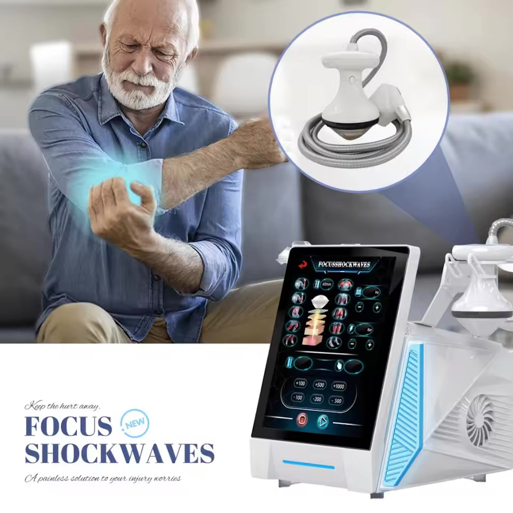 Focus Shockwave Eswt High Intensity Focused Shock Wave Chiropractic Physiotherapy Machine Muscle Bone Pain Relief