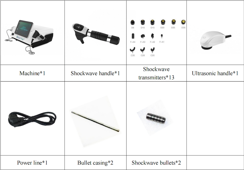10bar Shockwave Physical Therapy Device 2in 1 Multifunctional Spine Pain Relief Muscle Relax