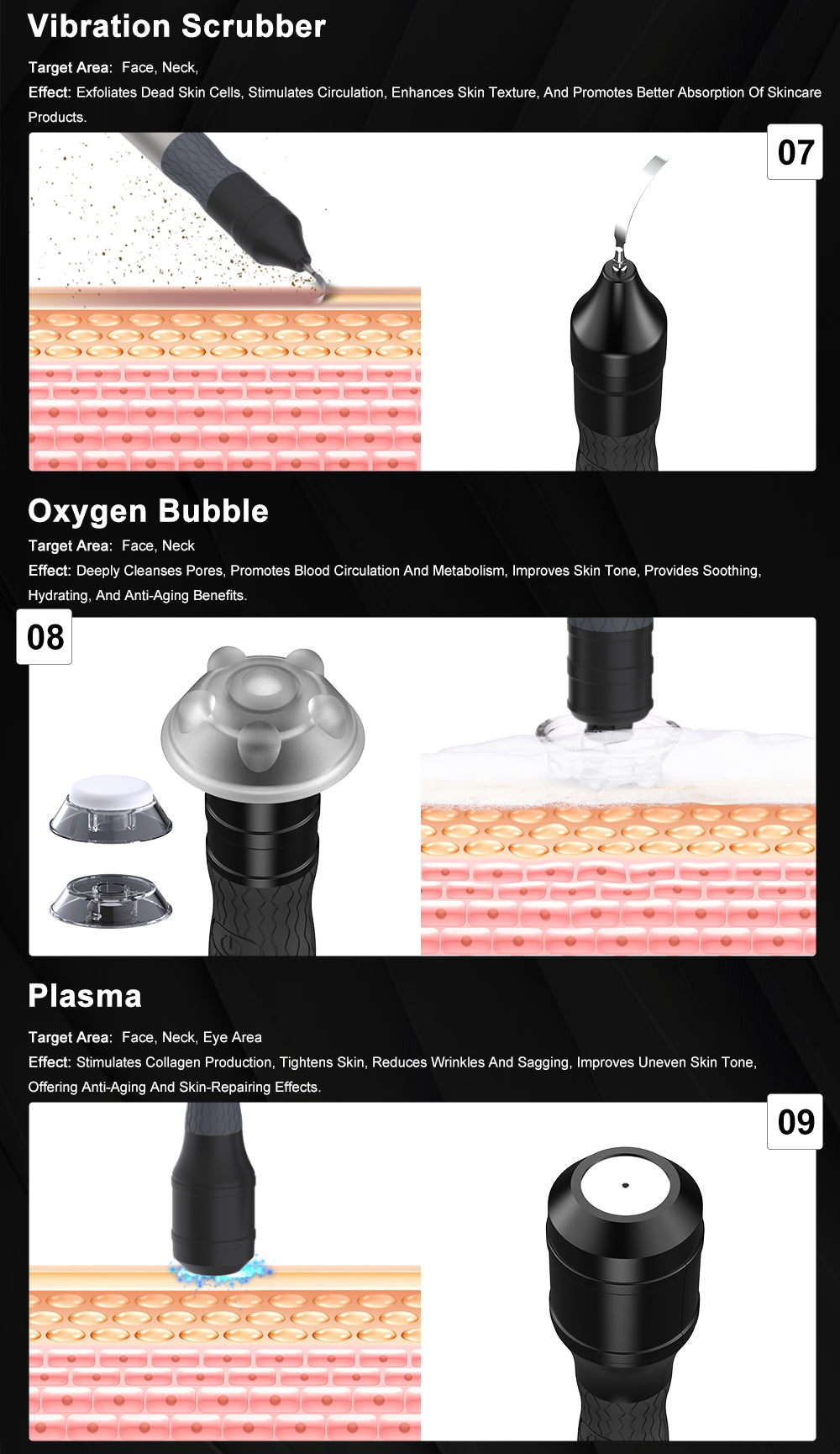 14in1  Hydra Facial Machine Microdermabrasion Diamond Peel Skin Rejuvenation RF Anti-Aging Oxygen Plasma