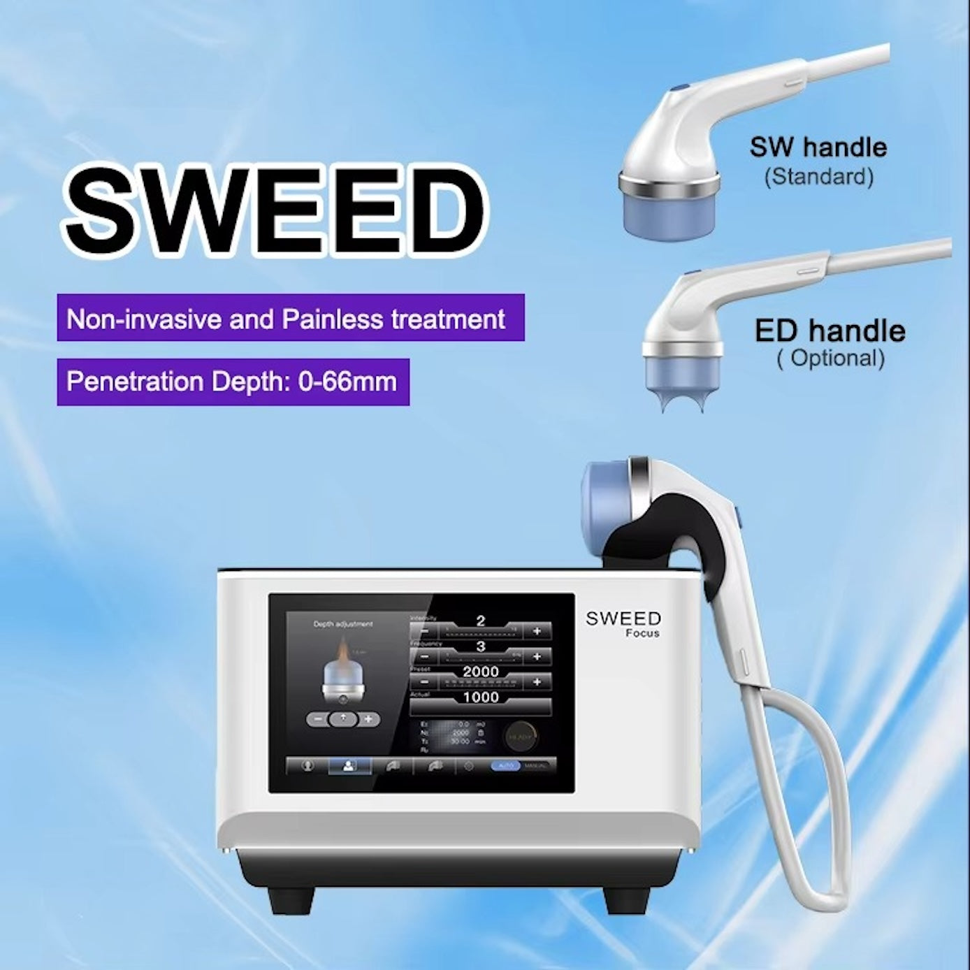 New FSWT Focused Shockwave for Pain Relief Physiotherapy Focus Shockwave Machine