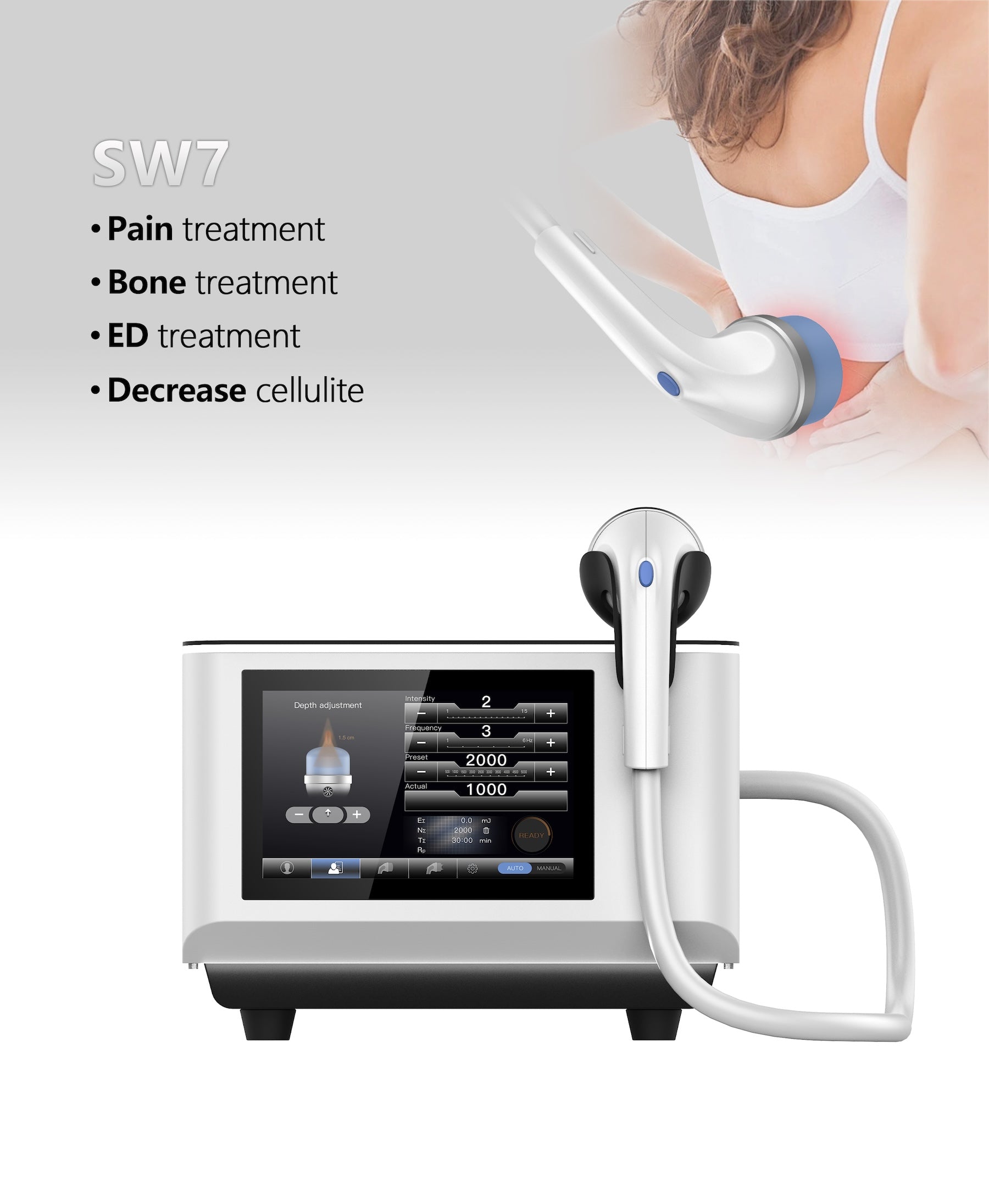 Professional Focused Shockwave for ED Pain Relief Sport Injury Physiotherapy Focus Shockwaves Machine