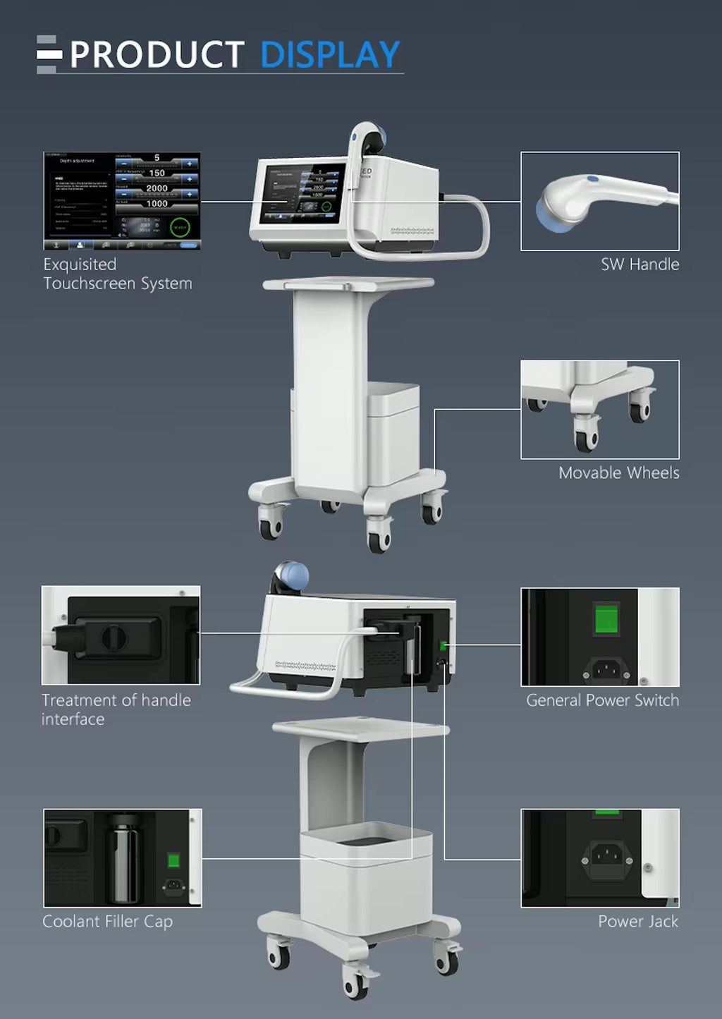 New FSWT Focused Shockwave for Pain Relief Physiotherapy Focus Shockwave Machine