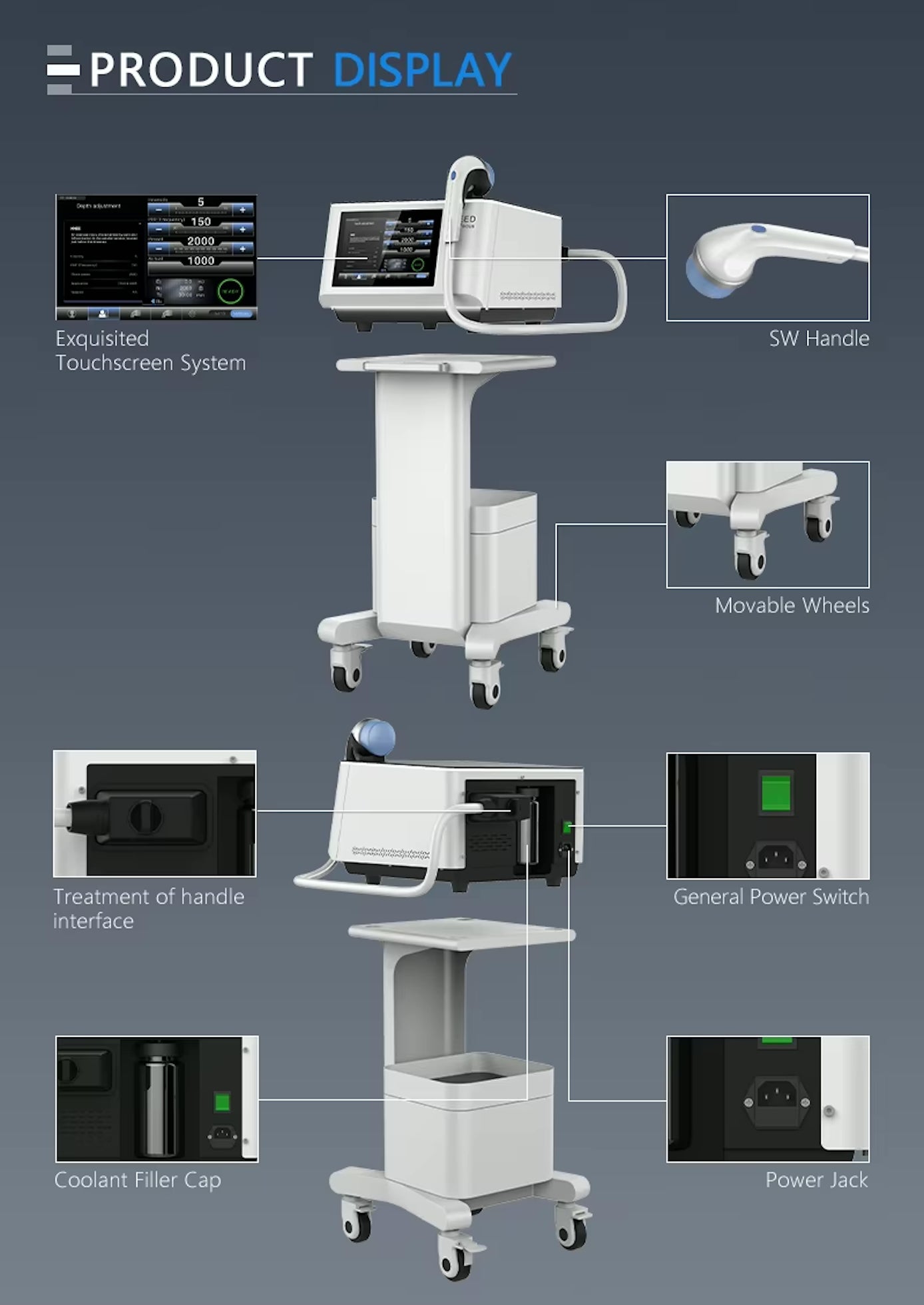 New FSWT Focused Shockwave for Pain Relief Physiotherapy Focus Shockwave Machine
