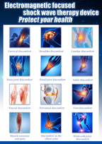 Shockwave Therapy Machine Focusing Shockwave Therapy Electromagnetic Machine Physical Therapy Pain Relief for Human and Pet