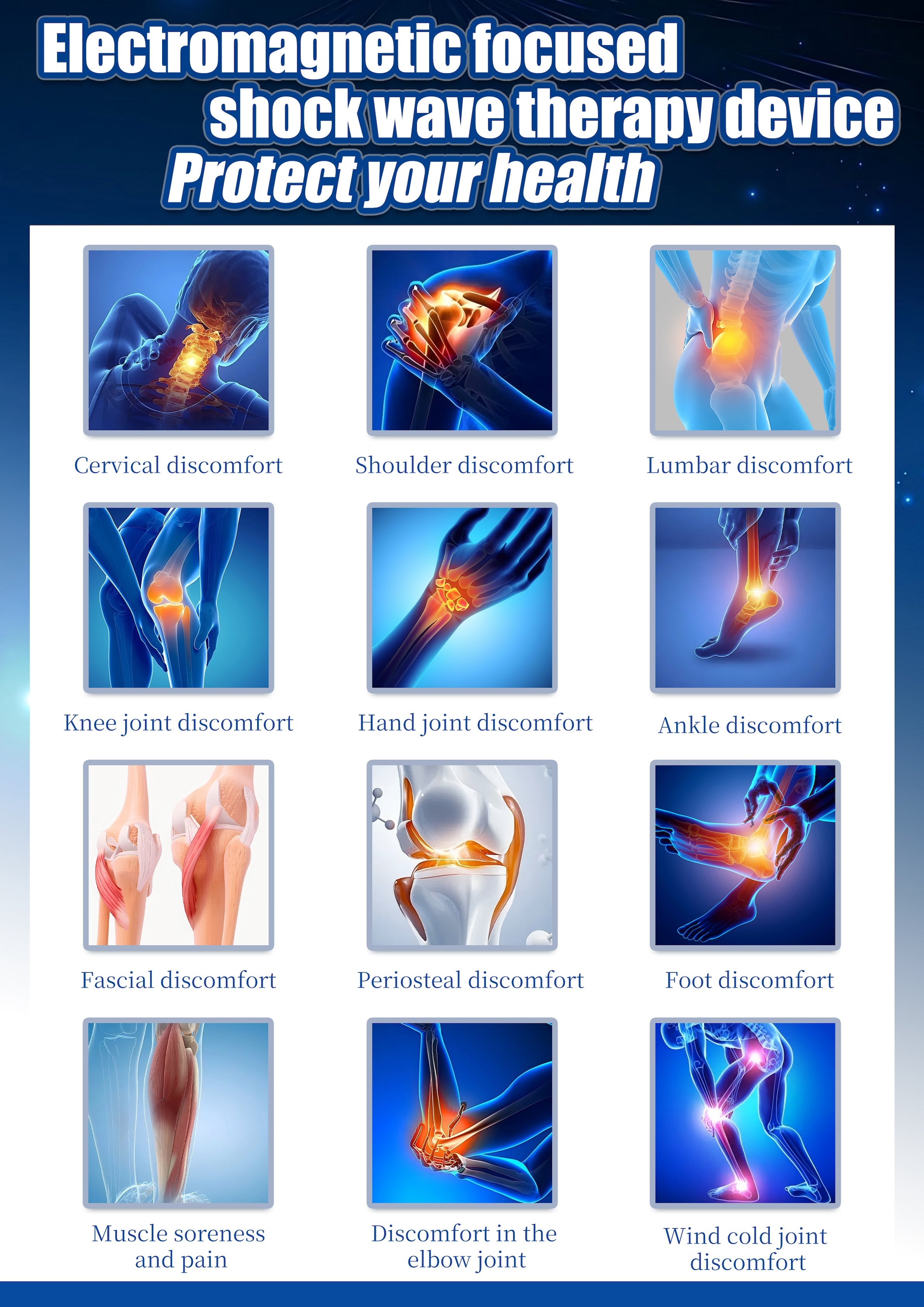 Shockwave Therapy Machine Focusing Shockwave Therapy Electromagnetic Machine Physical Therapy Pain Relief for Human and Pet