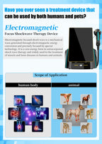 Shockwave Therapy Machine Focusing Shockwave Therapy Electromagnetic Machine Physical Therapy Pain Relief for Human and Pet