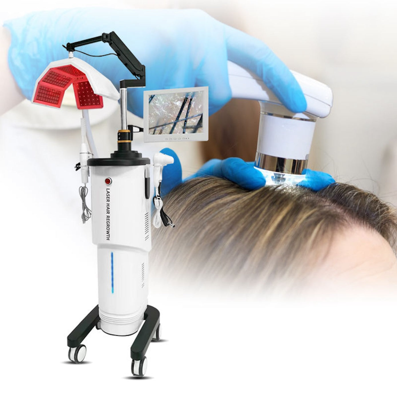 Professional Hair Growth Red Led 650nm Light Regrowth Electric Hair Care Growth Hair Scalp Care Beauty Machine