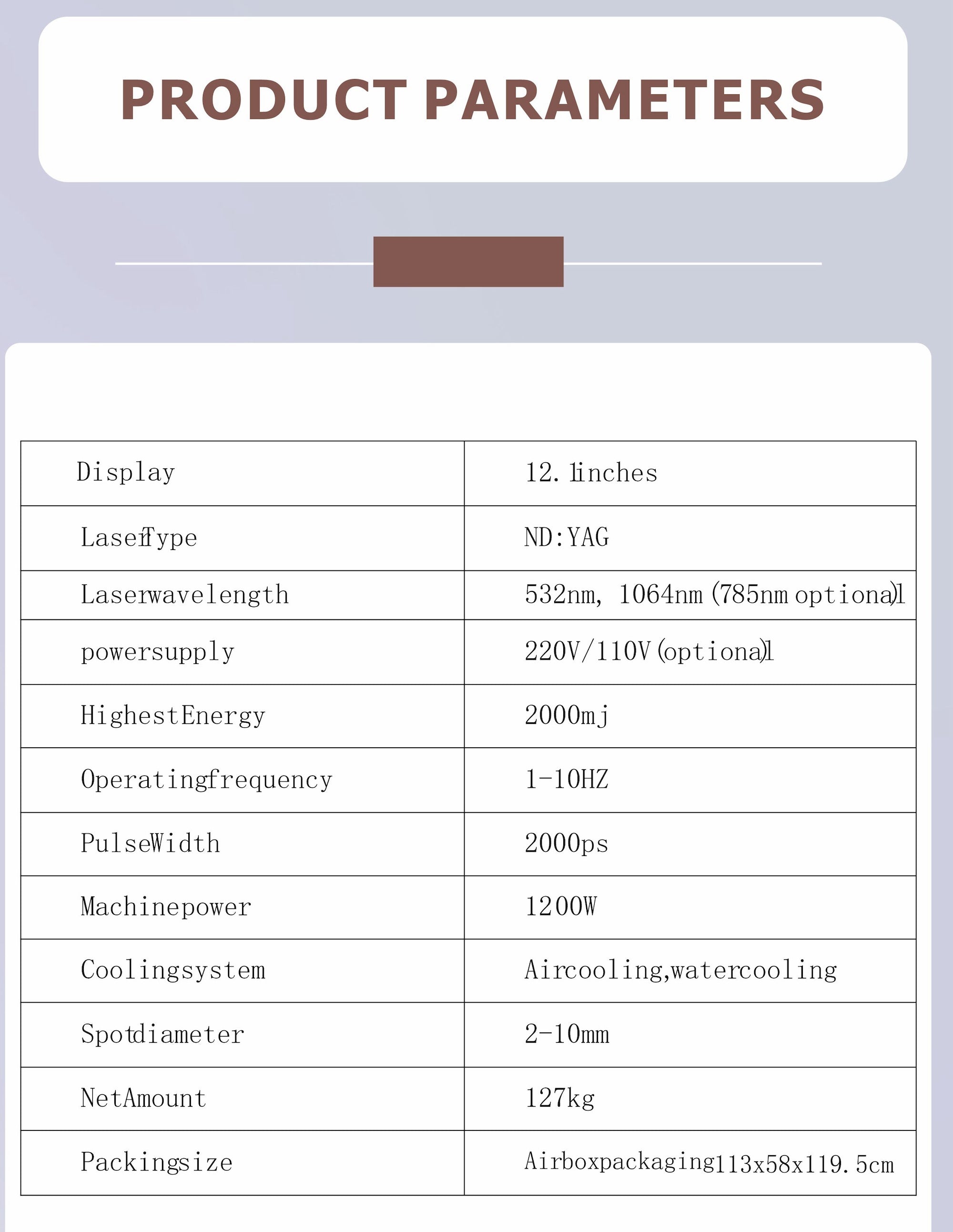 Vertical Picosecond Pico Laser Tattoo Removal Machine for Skin Resurfacing and Pigmentation Removal 755/1064/532nm