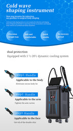 3 Handle 2.45GHz Standing Body Slimming Machine Face Lifting Fat Reduction Salon Use