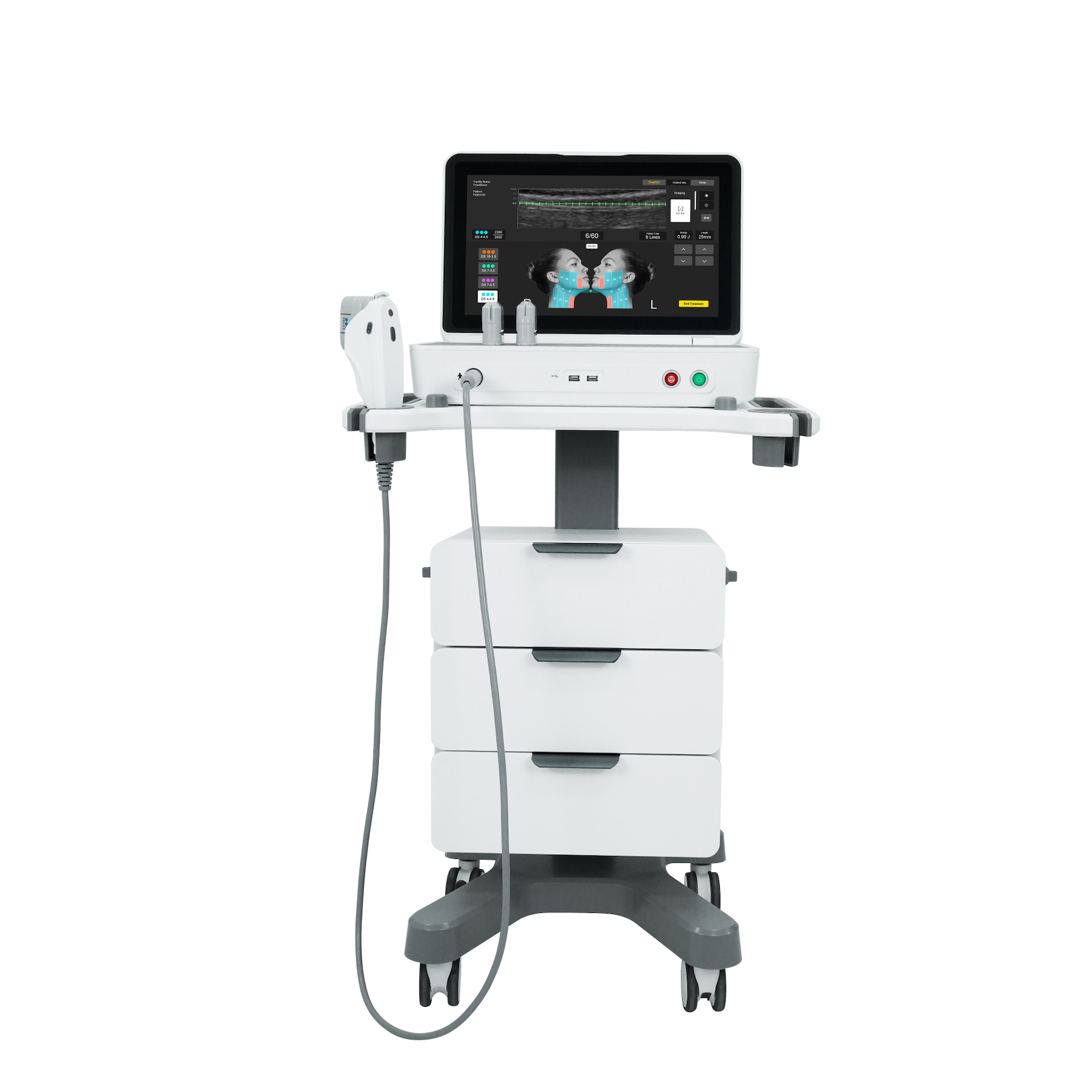 Newest Generation 2.0 Hifu High Frequency Anti-Aging Ultra Sound Therapy Face Body Lifting Device SMAS Wrinkle Removal Machine