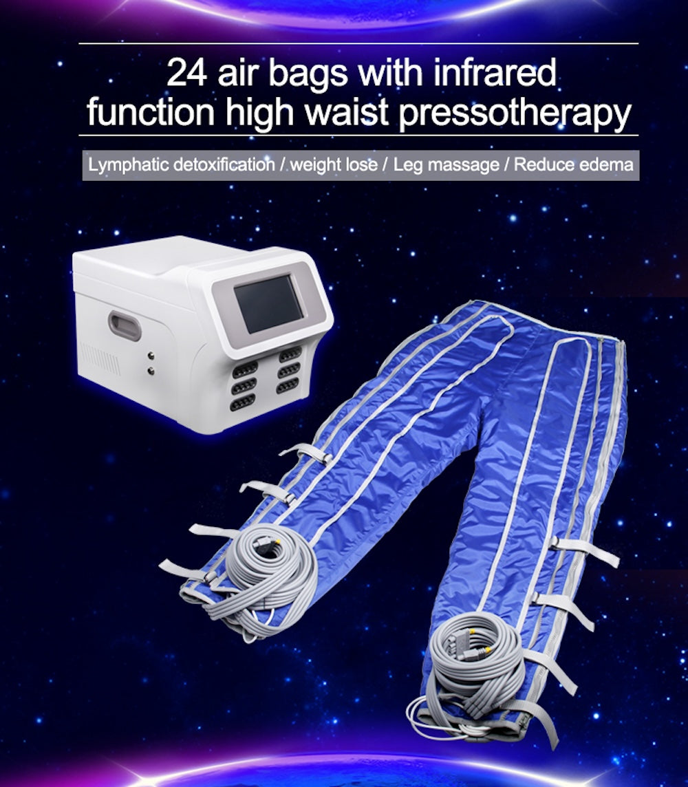 Professional Air Pressure Pressotherapy Machine High Waist Pants for Leg Massage Lymphatic Drainage Suit Weight Loss Device