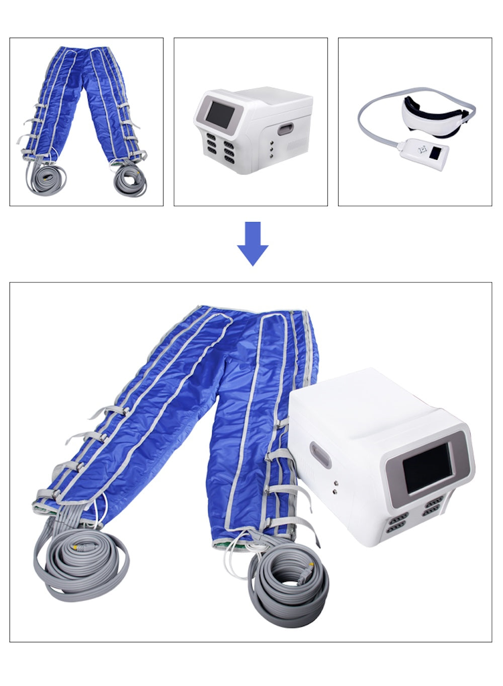 Professional Air Pressure Pressotherapy Machine High Waist Pants for Leg Massage Lymphatic Drainage Suit Weight Loss Device