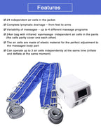 Professional Air Pressure Pressotherapy Machine High Waist Pants for Leg Massage Lymphatic Drainage Suit Weight Loss Device