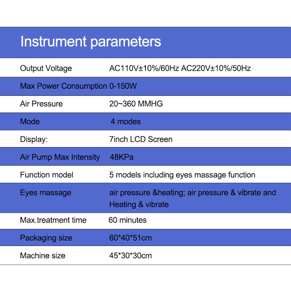 Professional Air Pressure Pressotherapy Machine High Waist Pants for Leg Massage Lymphatic Drainage Suit Weight Loss Device