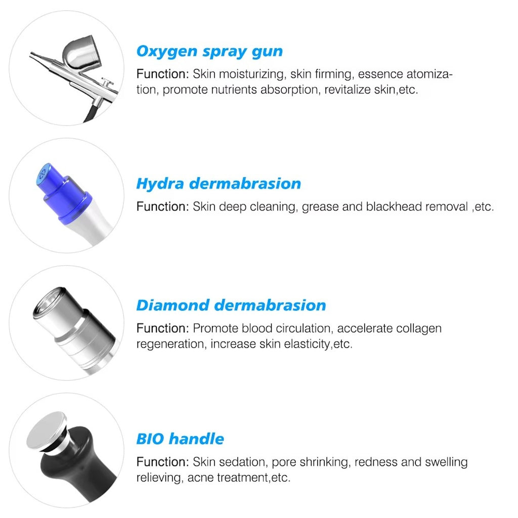 Microdermabrasion Machine for Facial Peel SPA Steam Vacuum Carpet Cleaning Targeting Body Face Eyes Hydro Dermabrasion