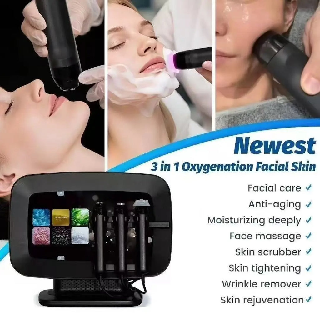 New Oxygenation Bubble Facial Device 3in 1 Multifunctional Capsule Serum Salon Use