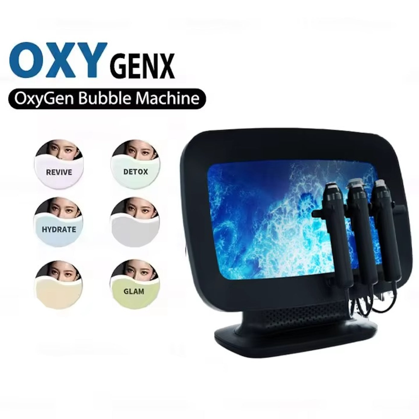 New Oxygenation Bubble Facial Device 3in 1 Multifunctional Capsule Serum Salon Use