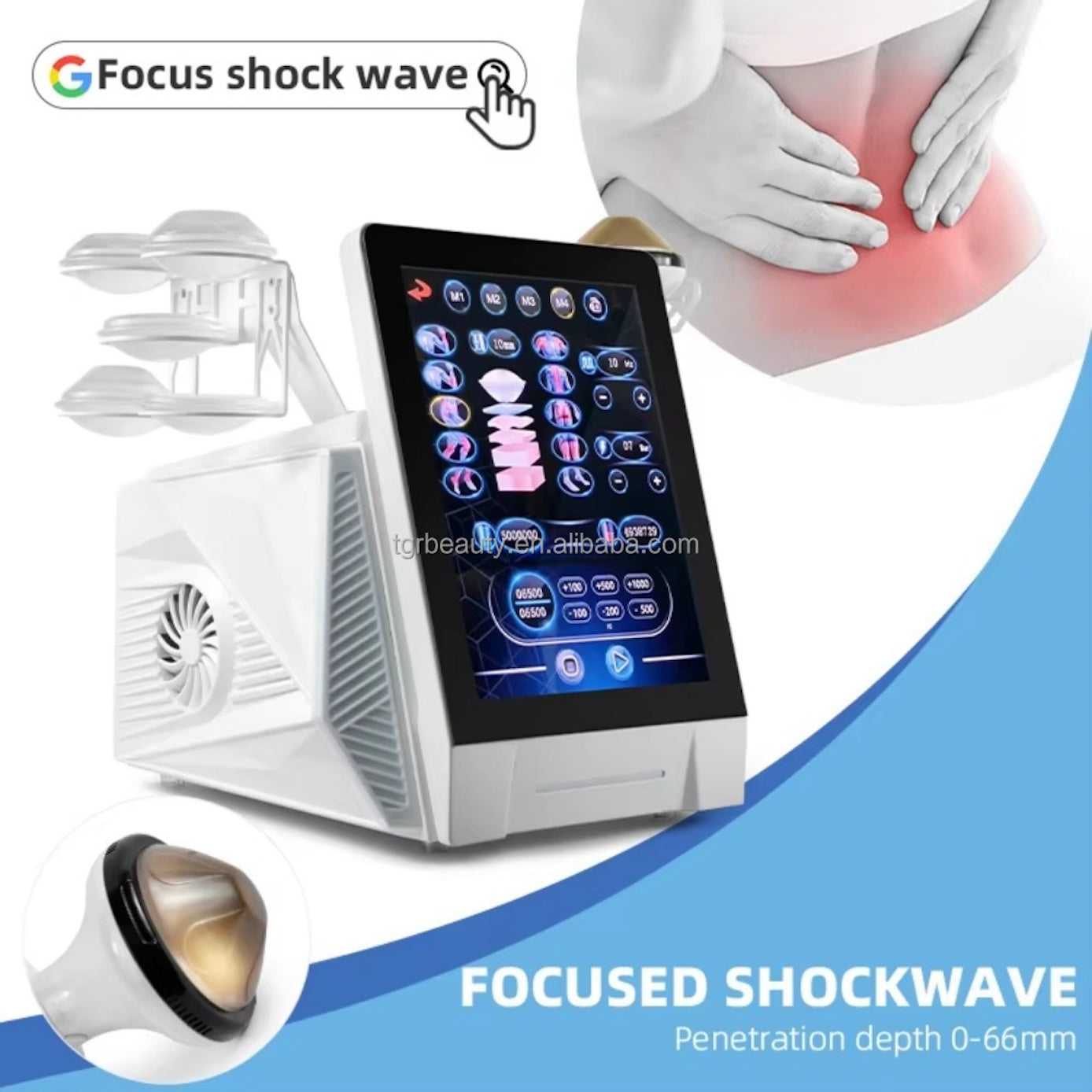 Focus Shockwave Eswt High Intensity Focused Shock Wave Chiropractic Physiotherapy Machine Muscle Bone Pain Relief