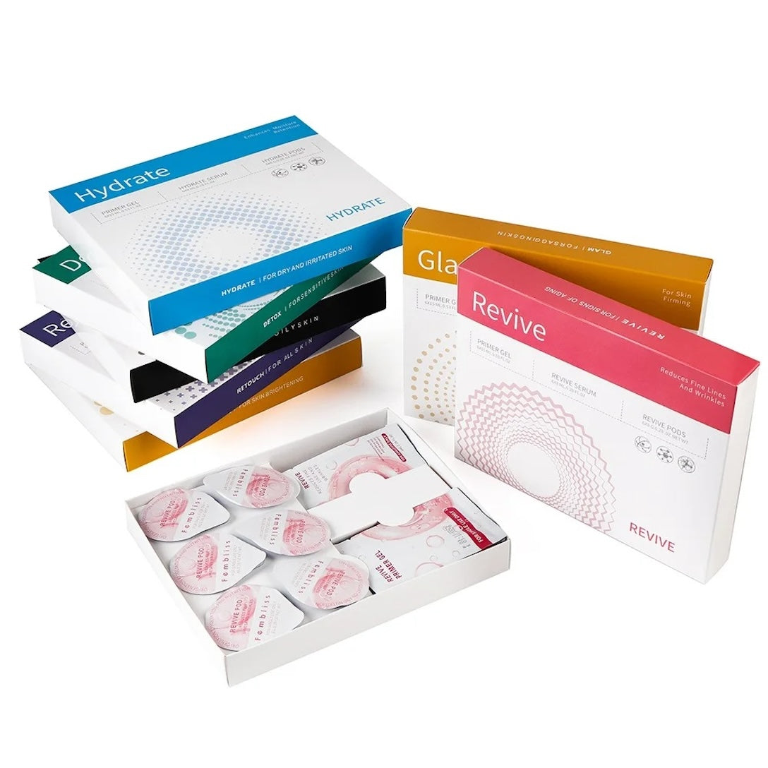 New Popular 7 Types Oxygen Facial Machine Pods Kit Oxygen Pod Capsule Co2 Bubble Oxygenation Pod Serum Skin Care